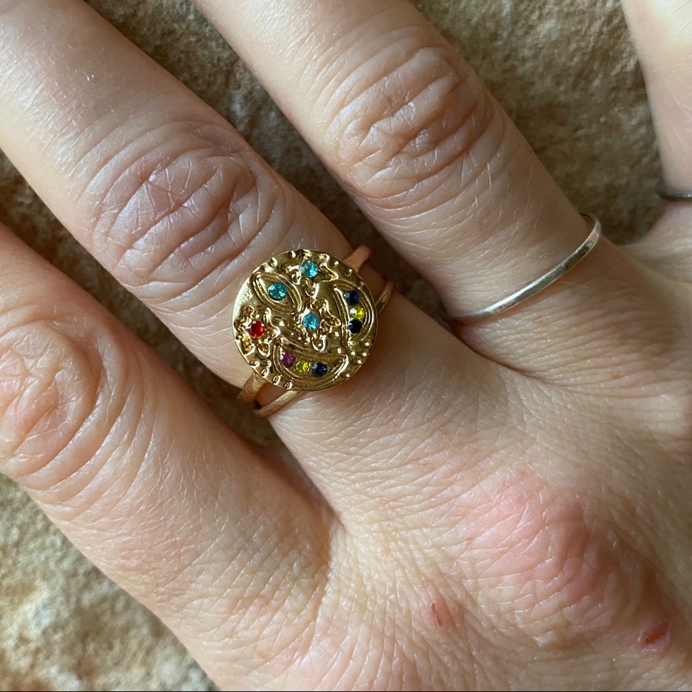 14k Gold Plated Celestial Insignia Ring - Picture 4 of 4